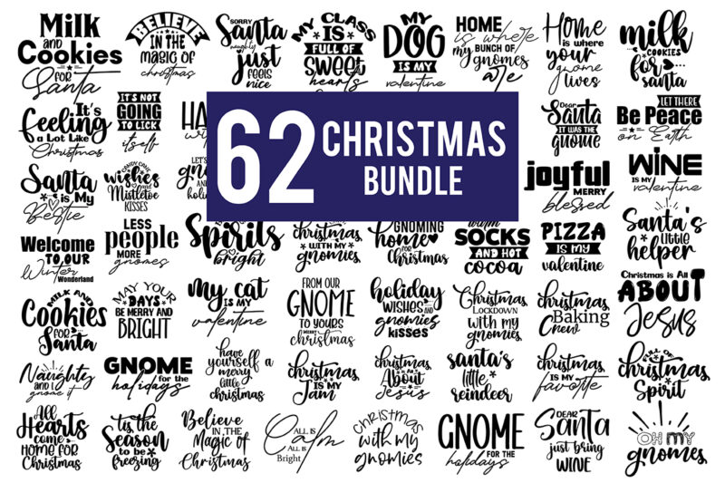 Christmas SVG Bundle, Winter SVG Bundle, Holiday SVG