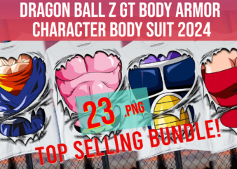 dragon ball z gt body armor character anime manga otaku body suit muscles print on demand t shirt vector illustration