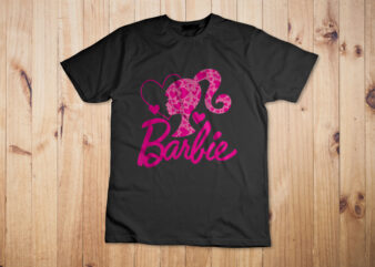 Barbie Black Heart Logo Crew Neck T-Shirt Design