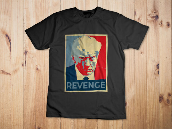 Free donald trump mug shot republican revenge maga 2024 t-shirt design 6
