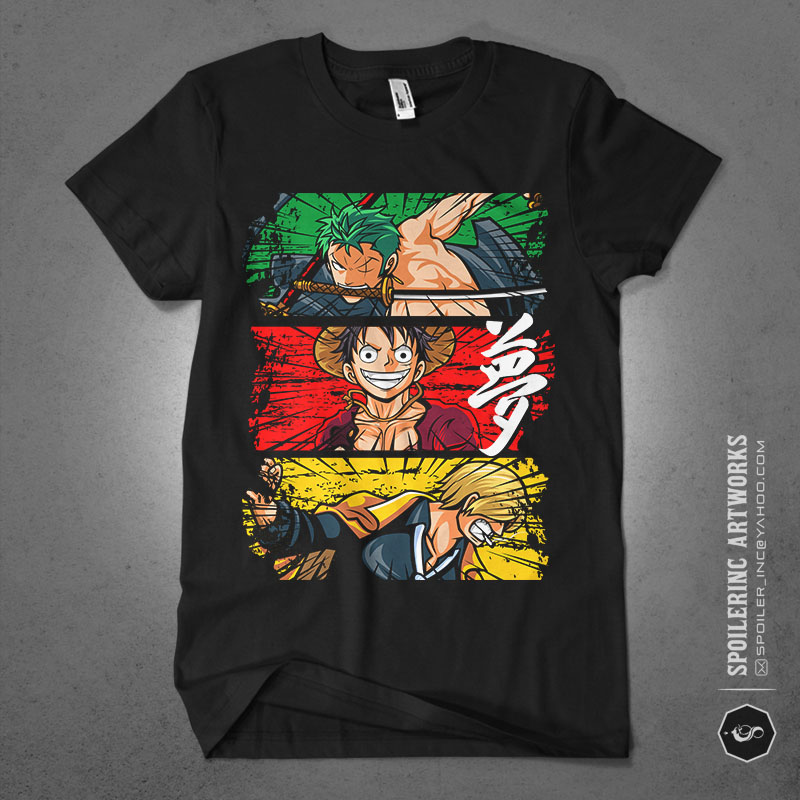 20 one piece lover tshirt design bundle illustration