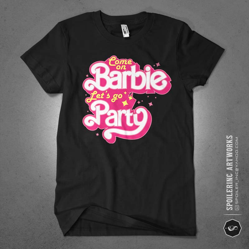 barbieland tshirt design bundle illustration