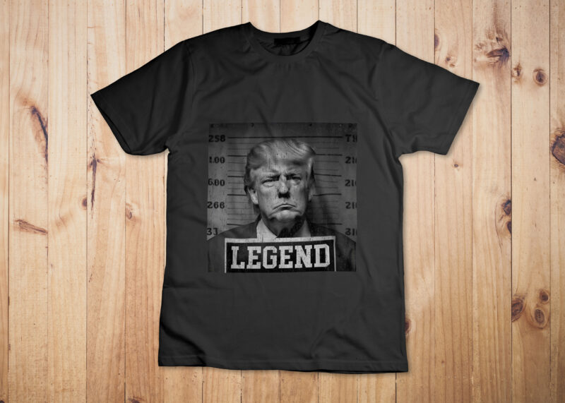Trump 2024 Mugshot President Legend T-Shirt Design
