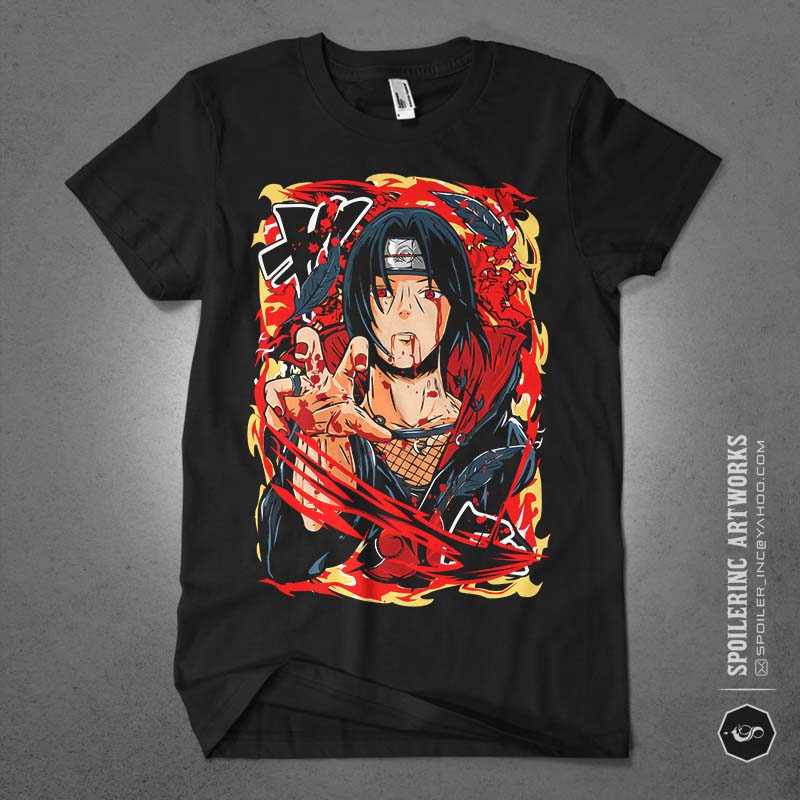 populer anime lover tshirt design bundle illustration part 7