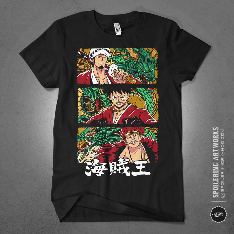 20 one piece lover tshirt design bundle illustration