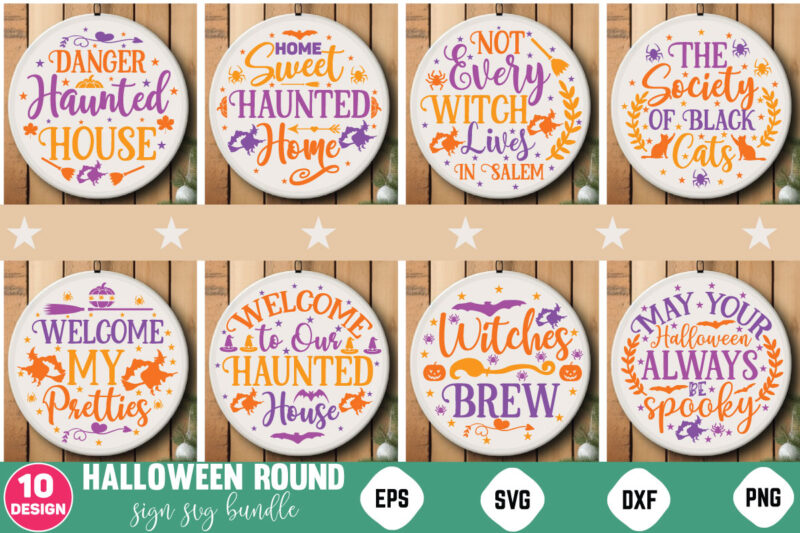 The Mega Halloween Round Sign Svg Bundle Halloween Door Sign Svg Bundle, Halloween Door Sign, Halloween Door Sign Svg, Halloween Round Sign Svg Bundle, Round Sign Svg Bundle, Halloween Sign