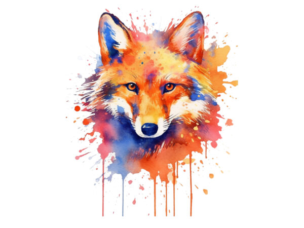 Trendy amazing animal watercolor painting t_shirt graphic