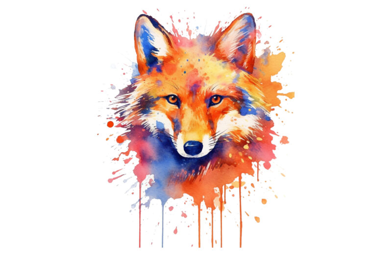 trendy amazing animal watercolor painting t_shirt graphic