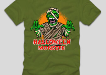 Halloween Monster T-shirt design Halloween T-Shirt Design Mega BundleHalloween svg bundle , good witch t-shirt design , boo! t-shirt design ,boo! svg cut file , halloween t shirt bundle, halloween
