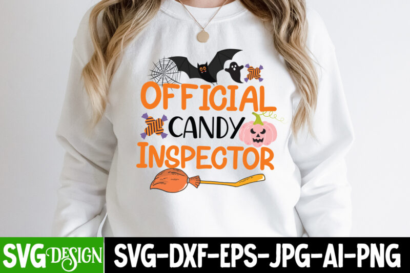 Official Candy Inspector T-Shirt Design, Official Candy Inspector Vector T-Shirt Design, The Boo Crew T-Shirt Design, The Boo Crew Vector T-Shirt Design, Happy Boo Season T-Shirt Design, Happy Boo Season