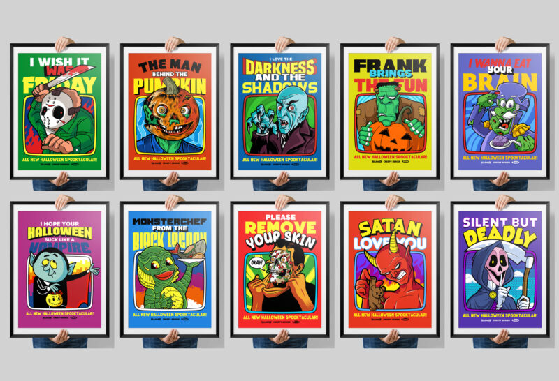 t-shirt vector HALLOWEEN DESIGNS BUNDLE part 4