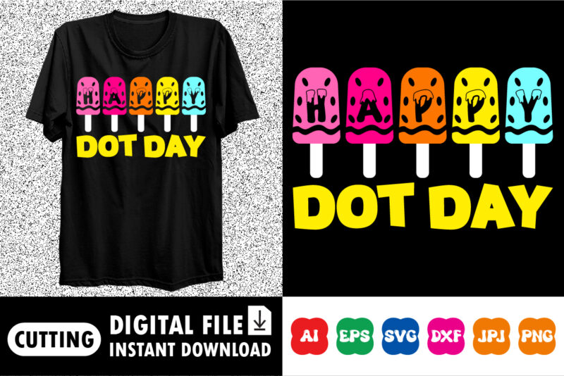 Happy dot day shirt print template