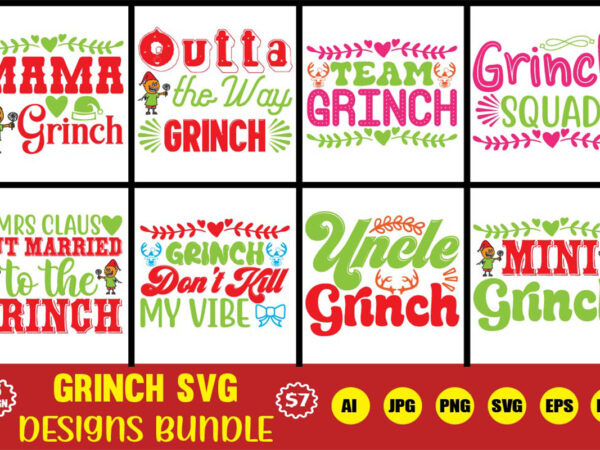 Grinch svg designs bundle