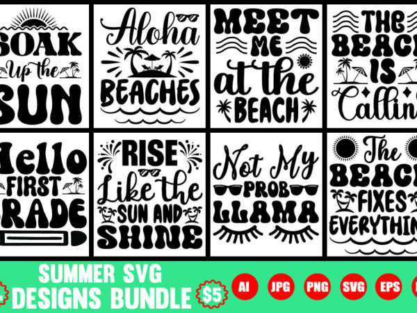 Summer svg designs bundle