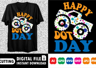 Happy dot day shirt print template