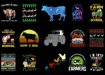 15 Farmer Shirt Designs Bundle For Commercial Use Part 1, Farmer T-shirt, Farmer png file, Farmer digital file, Farmer gift, Farmer download, Farmer design DBH