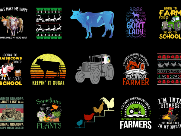 15 farmer shirt designs bundle for commercial use part 1, farmer t-shirt, farmer png file, farmer digital file, farmer gift, farmer download, farmer design dbh