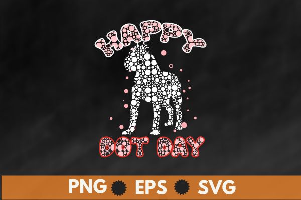 Happy dot day dogs dot shirt international dot day polka dot for kids t-shirt design vector, september 15th, celebrate dot day, funny tee, polka dot, international dot day,