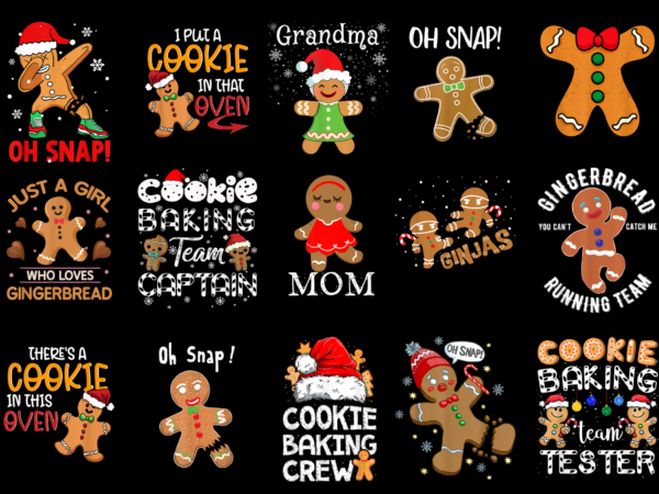 15 gingerbread christmas shirt designs bundle for commercial use part 1, gingerbread christmas t-shirt, gingerbread christmas png file, gingerbread christmas digital file, gingerbread christmas gift, gingerbread christmas download, gingerbread christmas design amz