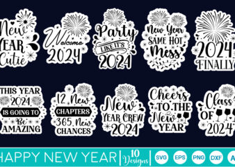 Happy New Year SVG Bundle Happy New Year SVG Bundle, New Years SVG Bundle, Happy New Year 2023 svg, Happy New Year SVG Bundle 2024, new year png, svg files graphic t shirt
