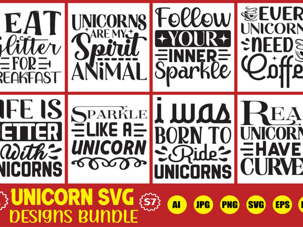 Unicorn svg designs bundle