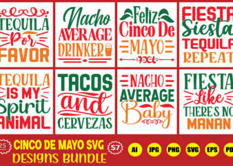 cinco de mayo svg designs bundle