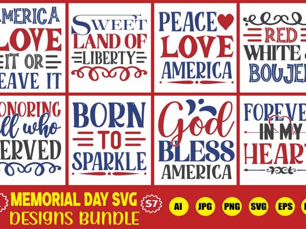 Memorial day svg designs bundle