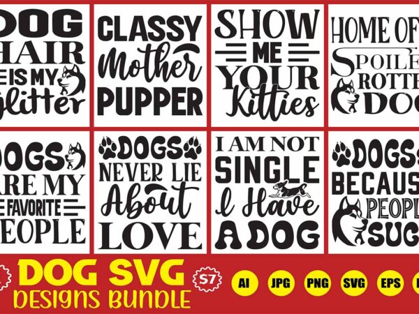 Dog svg designs bundle