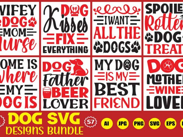 Dog svg designs bundle