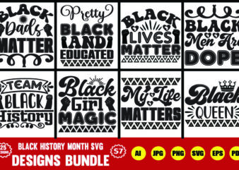 black history month svg designs bundle