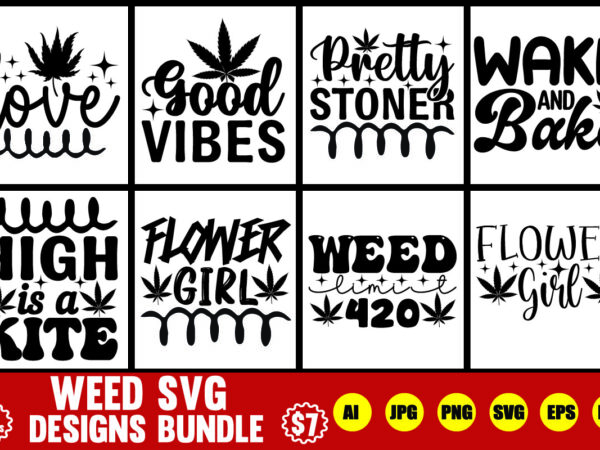 Weed svg designs bundle