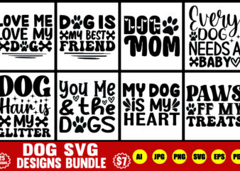 dog svg designs bundle