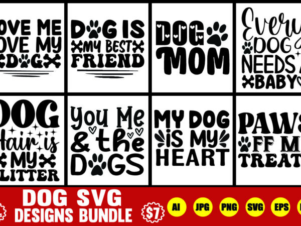 Dog svg designs bundle