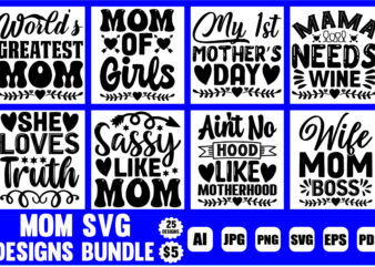 mom svg designs bundle