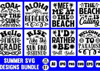 summer svg designs bundle