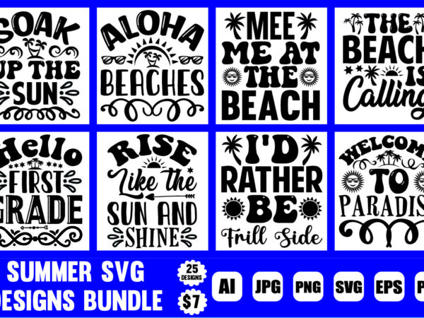 Summer svg designs bundle