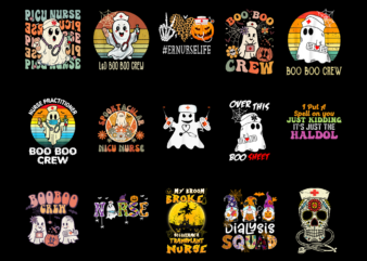 15 Nurse Halloween Shirt Designs Bundle For Commercial Use Part 10, Nurse Halloween T-shirt, Nurse Halloween png file, Nurse Halloween digital file, Nurse Halloween gift, Nurse Halloween download, Nurse Halloween design AMZ