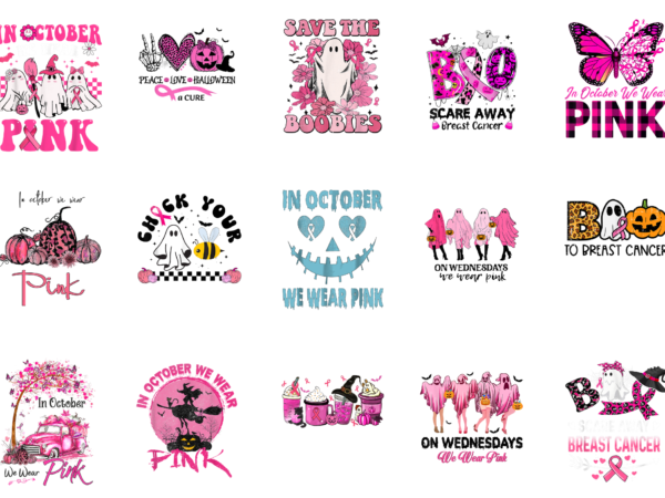 15 breast cancer halloween shirt designs bundle for commercial use part 10, breast cancer halloween t-shirt, breast cancer halloween png file, breast cancer halloween digital file, breast cancer halloween gift,