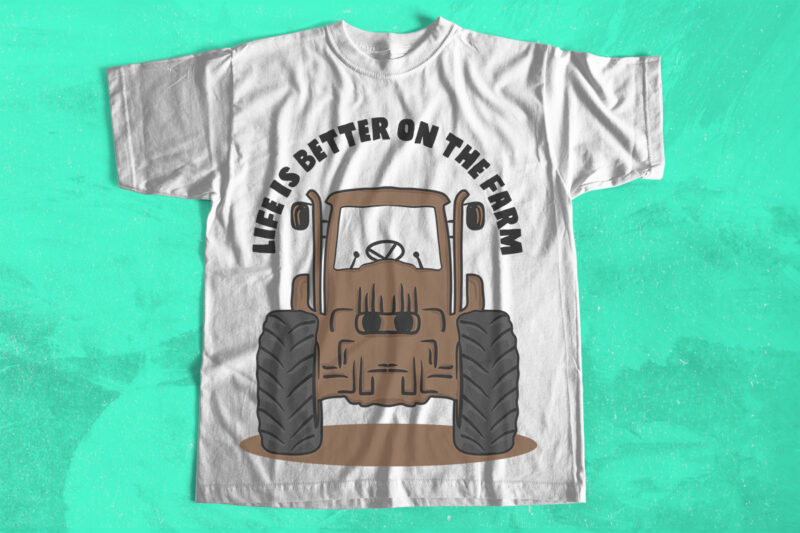Farmer T-shirt Designs Vector Bundle, Farming T shirt Designs