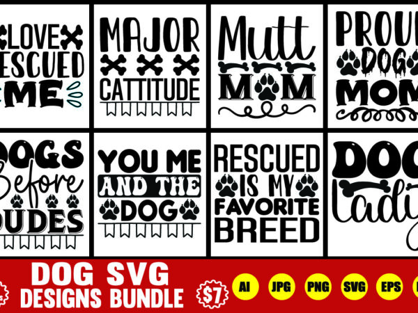 Dog svg designs bundle