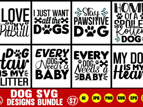 Dog svg designs bundle