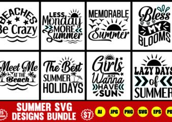 summer svg designs bundle