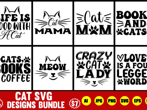 Cat svg designs bundle