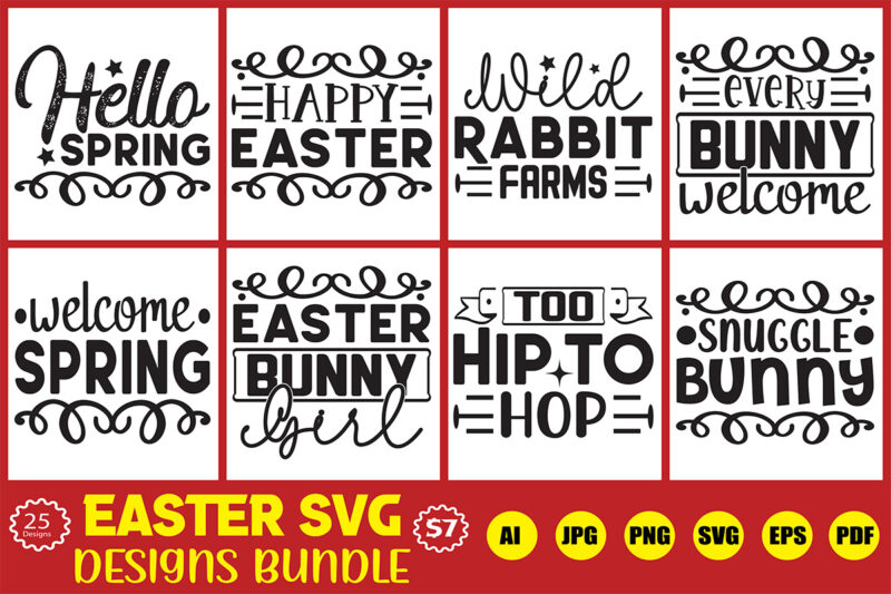 easter svg designs bundle