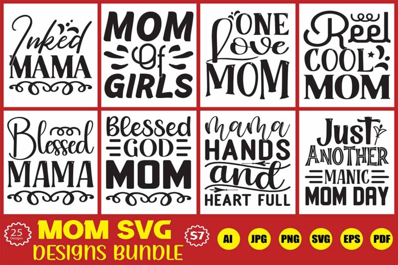 mom svg designs bundle