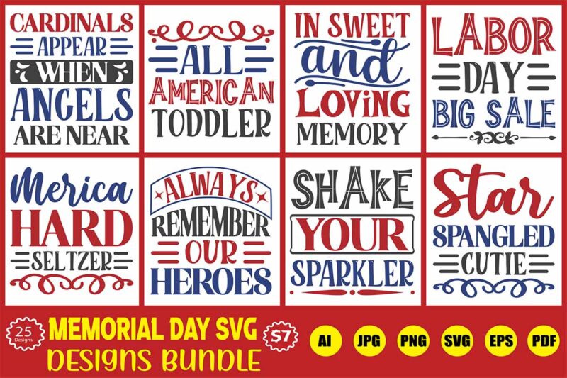memorial day svg designs bundle