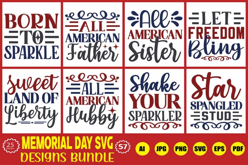 memorial day svg designs bundle