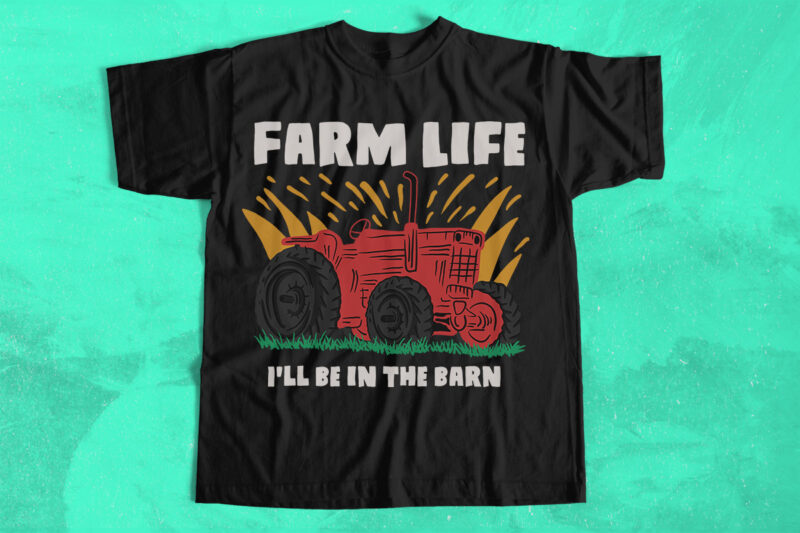 Farmer T-shirt Designs Vector Bundle, Farming T shirt Designs