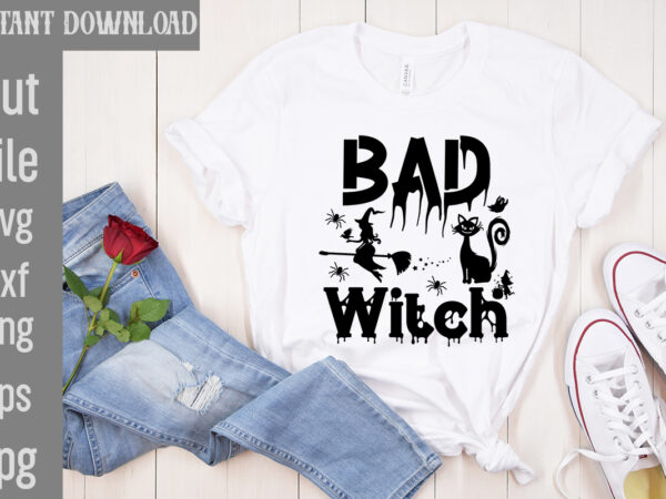 Bad witch t-shirt design,trick or treat t-shirt design, trick or treat vector t-shirt design, trick or treat , boo boo crew t-shirt design, boo boo crew vector t-shirt design, happy