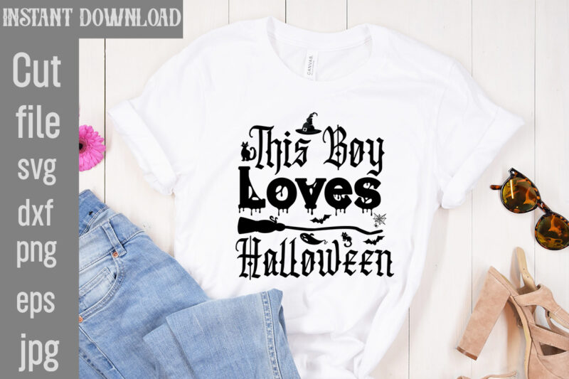 Halloween T-shirt Designs Bundle,Bad Witch T-shirt Design,Trick or Treat T-Shirt Design, Trick or Treat Vector T-Shirt Design, Trick or Treat , Boo Boo Crew T-Shirt Design, Boo Boo Crew Vector